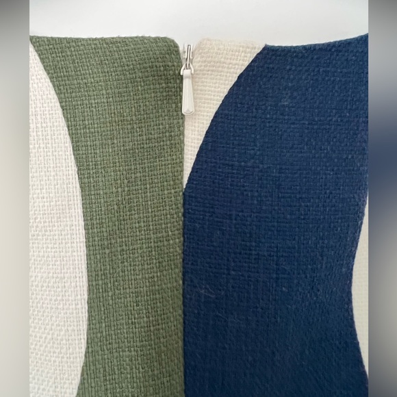 ANTHROPOLOGIE Tabitha Mod Circles Navy & Olive Retro Sheath Dress - Picture 5 of 9